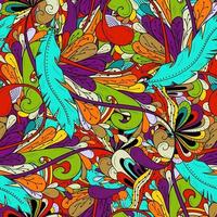 seamless background with abstract feathers vector