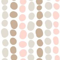 Abstract doodle seamless pattern. Vector simple fabric print template with hand drawn circle shapes. Trendy Boho background in pastel pink colours.