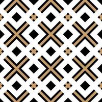 Plaid seamless pattern with rhombus. Vector fabric print template. Scottish style gingham ornament. Geometric striped carpet background. Checkered black, white and beige backdrop.