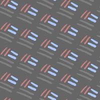 Abstract doodle seamless pattern. Vector simple fabric print template with hand drawn stripes. Trendy boho background.
