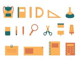 School stationery clipart vector