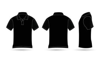 Blank shirts short sleeves polo Template Vector