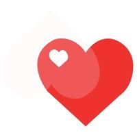 heart love icon - heart symbol, valentine day - romance illustration isolated vector