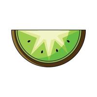 diseño de ilustración de icono de logotipo de fruta de kiwi vector