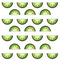 Seamless pattern fruit kiwi seed on white background, Vector illustration