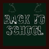 Back to school on the blackboard. vector