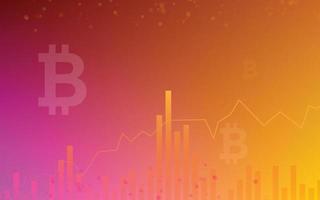 Light and dark background, Bitcoin crypto currency illustration vector for page, logo, card, banner, web and printing.