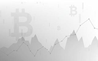 Light and dark background, Bitcoin crypto currency illustration vector for page, logo, card, banner, web and printing.