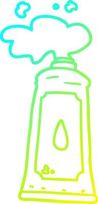 cold gradient line drawing cartoon tube of paint