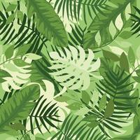 Beautiful green leaf frame seamless pattern vector