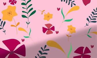 Vector background background illustration of cute hand-drawn flower pattern seamlessly for colorful design