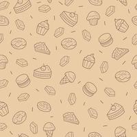 Dessert Food Seamless Pattern vector