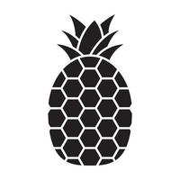 icono de vector plano de fruta de piña para aplicaciones y sitios web