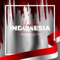 17 de agosto, diseño del día de la independencia de Indonesia, adecuado para carteles, pancartas, publicaciones en redes sociales vector