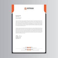 Clean and Corporate Letterhead Template vector