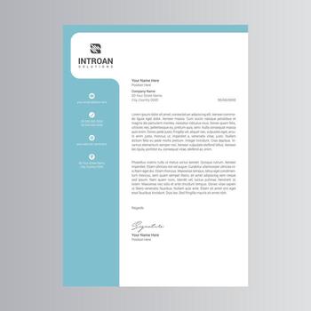 Clean and Modern Letterhead Template vector