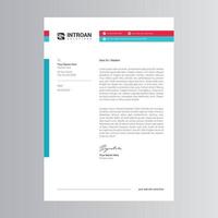 Clean and Modern Letterhead Template vector