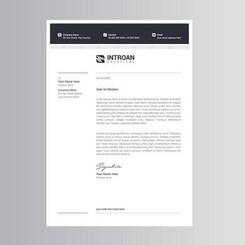 Clean and Modern Letterhead Template vector