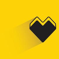 heart on yellow background vector illustration