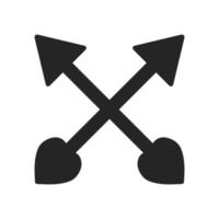 crossed arrows symbol vector