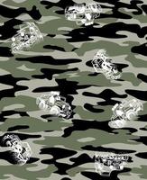 Camouflage with trucks seamless repeat print