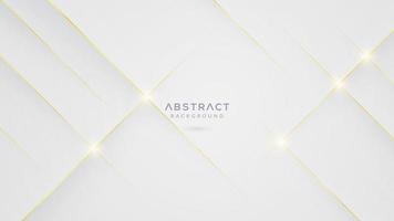 Elegant white background with golden lines vector