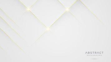 Elegant white background with golden lines vector