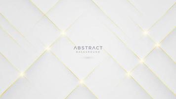 Elegant white background with golden lines vector