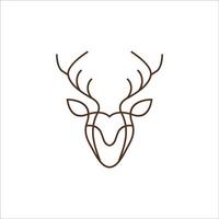 deer head silhouette. wild animal logo for your business. antlers sign and symbol. vector