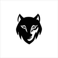 wolf logo template. wild animal sign and symbol. predator vector illustration.