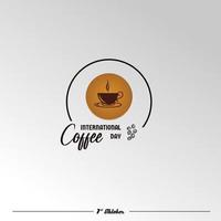 International Coffee Day, Suitable for greeting card, poster and banner background. vector
