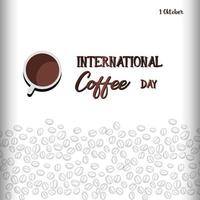 International Coffee Day, Suitable for greeting card, poster and banner background. vector