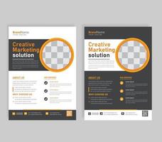 Corporate business flyer template design.digital marketing agency flyer vector