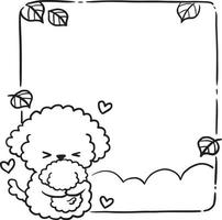 frame cartoon cute kawaii doodle coloring page drawing illustration clip art manga anime vector