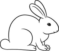 rabbit animal cartoon doodle kawaii anime coloring page cute illustration clip art character vector