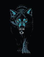 Wolf wild poster vector