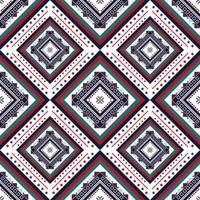 Ethnic geometric pattern design for background or wallpaper. tribal pattern vector seamless.  Ethnic fabric texture.art print.for home textile,blanket,cushion, clothing and backdrop.red blue tones