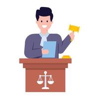 An illustrative vector of a judge