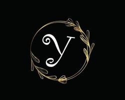 logotipo de letra de lujo vector