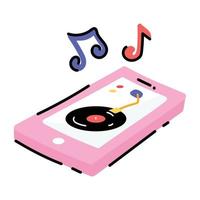 Play the music hand drawn sticker vector