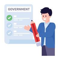 A rules document flat illustration vector