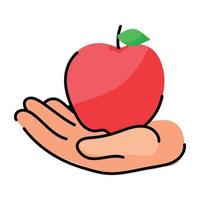 An amazing sticker of apple vector