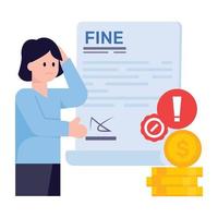 A rules document flat illustration vector