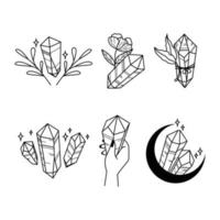 Hand Drawn Gemstones vector