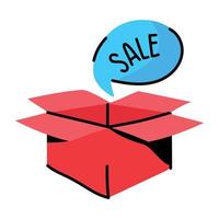 Check out flat sticker of sale vector