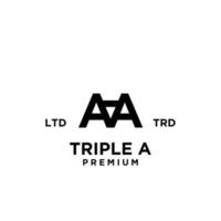 diseño de icono de logotipo de letra triple a aaa vector