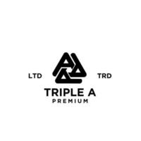 diseño de icono de logotipo de letra triple a aaa vector