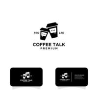 Coffee Talk Logo Design Template vector