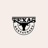 Texas restaurant premium vintage logo design vector