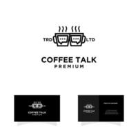 Coffee Talk Logo Design Template vector